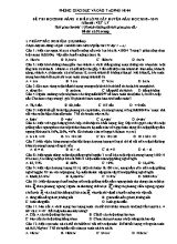Đề thi học sinh năng khiếu cấp huyện môn Vật lý Lớp 8 - Năm học 2018-2019 - Phòng giáo dục và đào tạo Phù Ninh (Có đáp án)